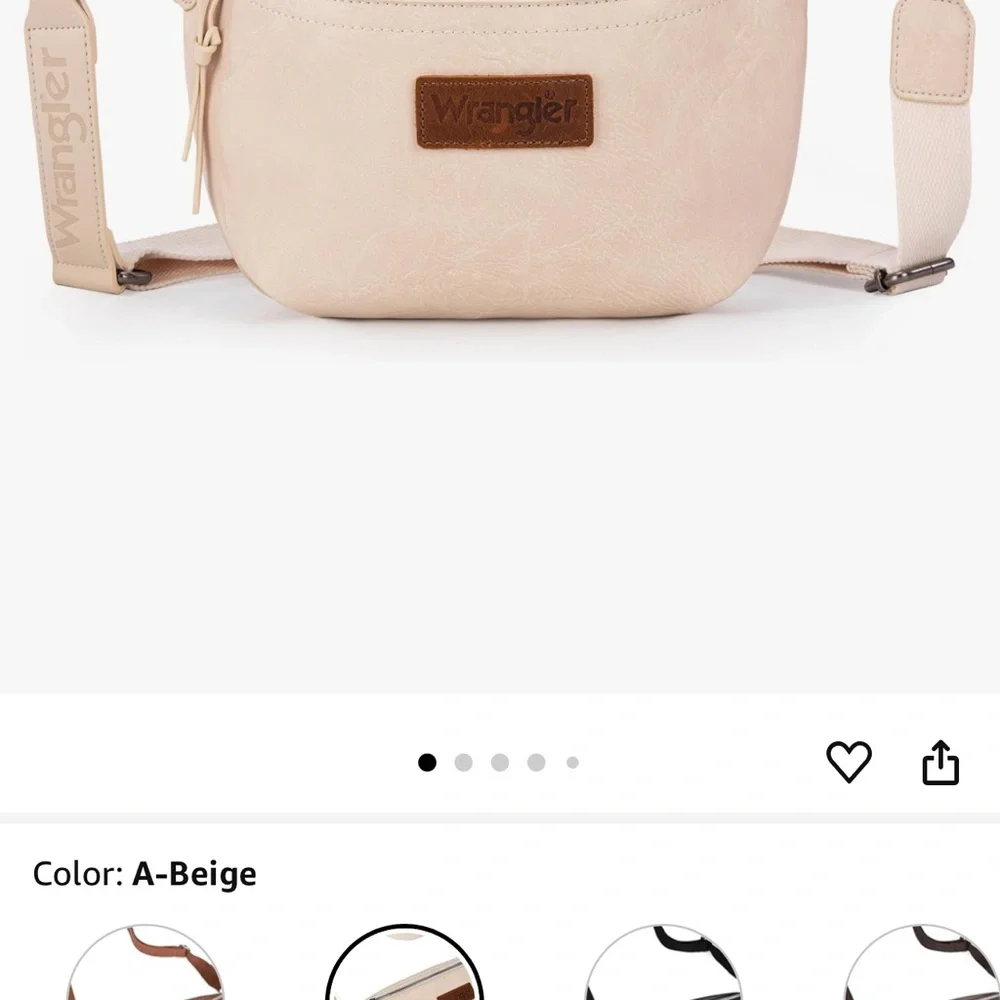 Wrangler Cream Crossbody Bag with Minimalist Design - Picture 2 of 8